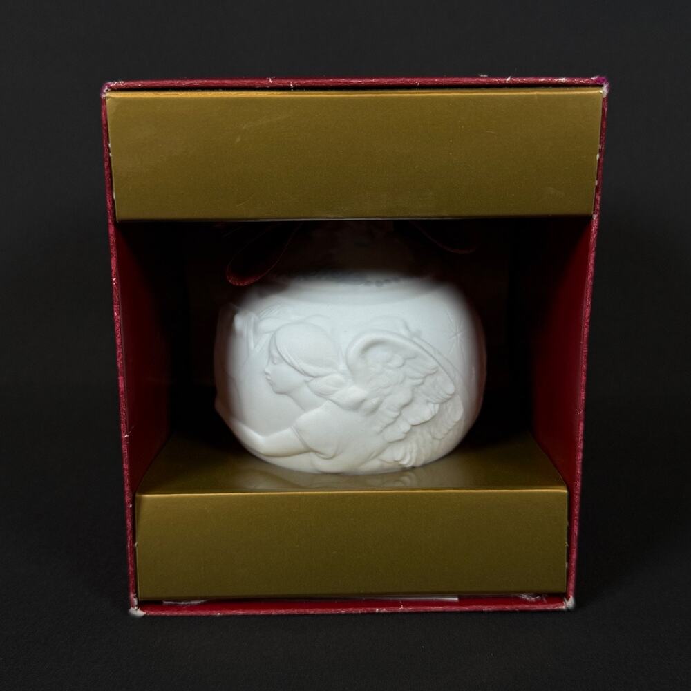 LLADRO 2003 Christmas Tree Ball ORNAMENT Porcelain 3" white w box